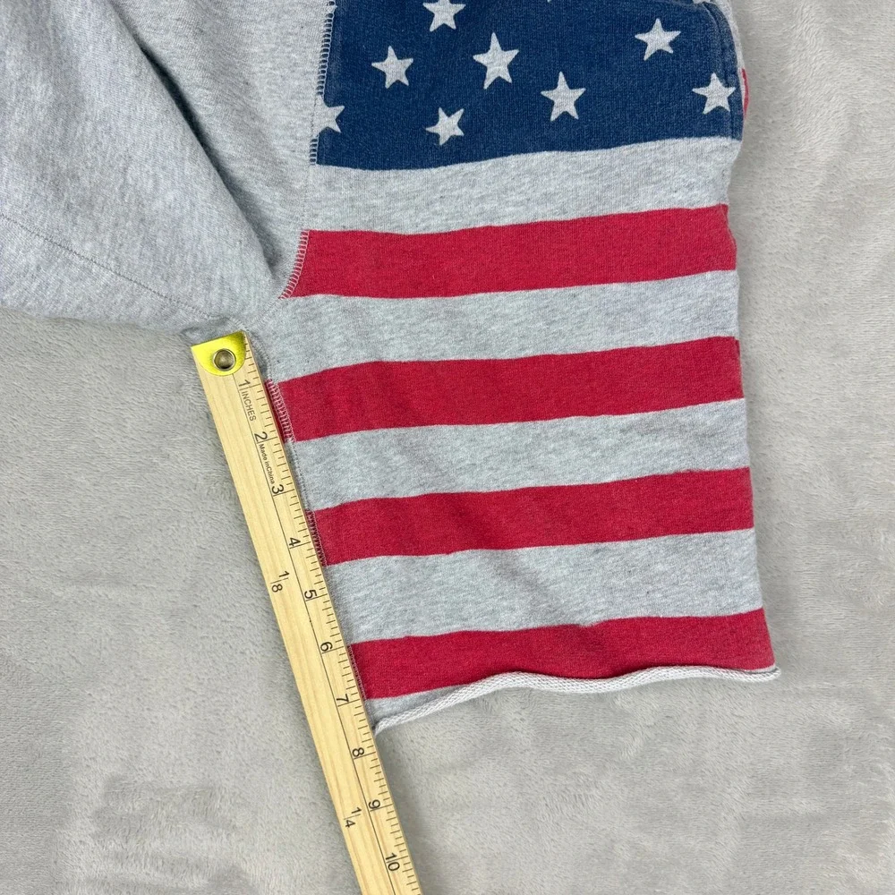 OshKosh B'gosh Shorts Kids 8 Gray American Flag July 4th Stars Stripes Patriotic